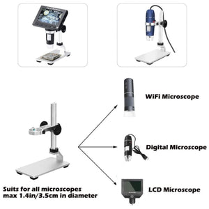 Professzionális Digitális Mikroszkóp Állvány, USB és WiFi Mikroszkópokhoz - Állítható Magassággal-BShopy