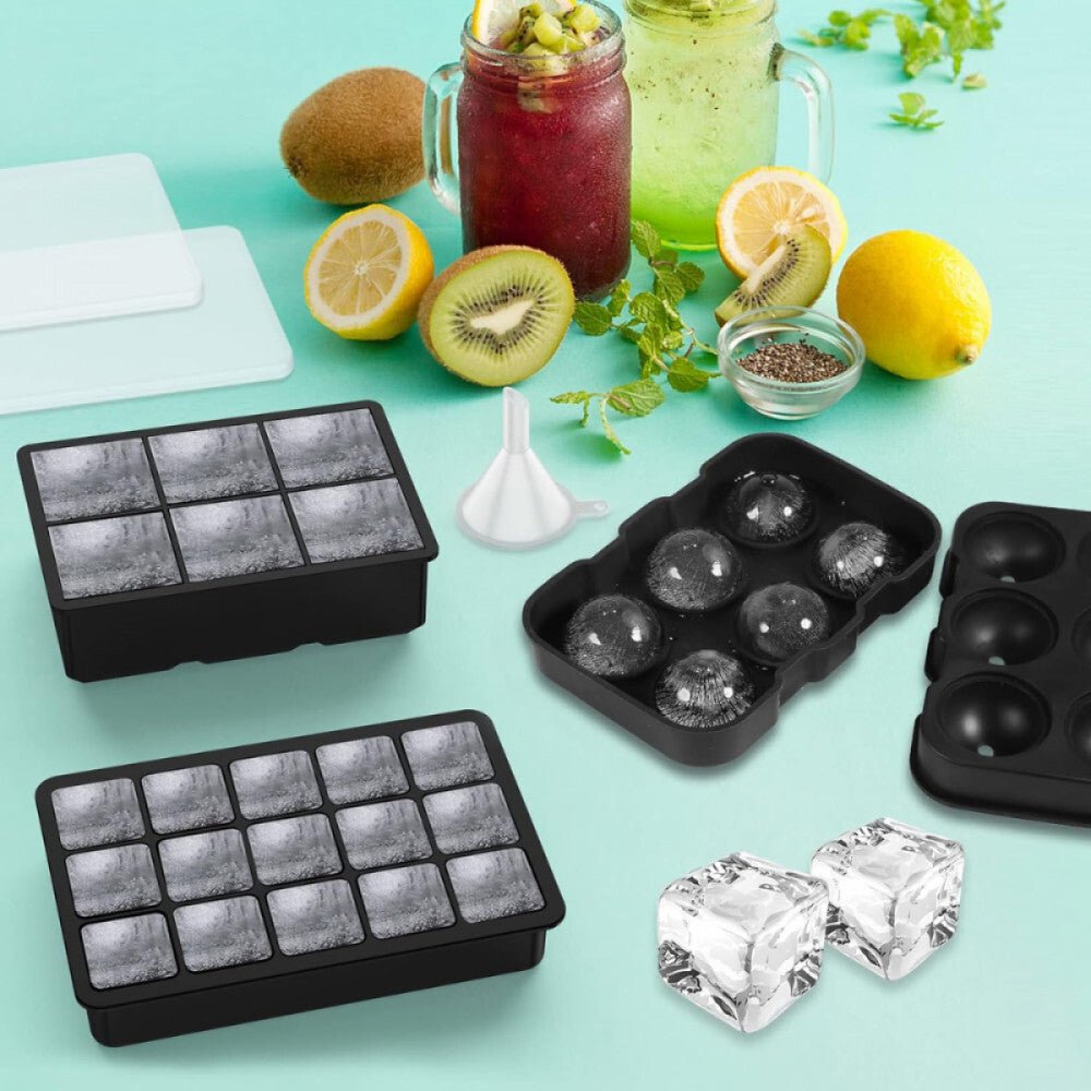 Rymall Szilikon Jégkocka Forma Szett – 3 db, Tartós és Könnyen Használható - BShopy