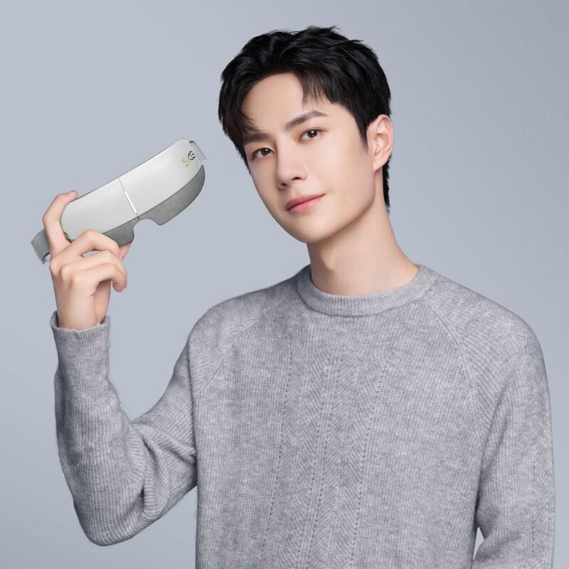 SKG E3 - EN Fehér Okos Szemmasszírozó – Bluetooth Zene, Melegítő és Légnyomásos Masszázs - BShopy6944527436833_7