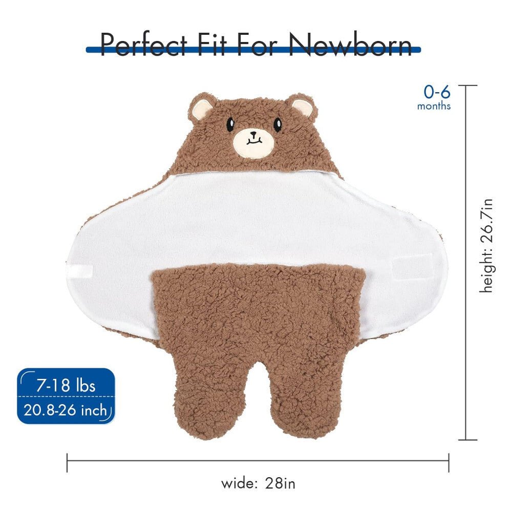 Soarwg Kids Babapólya 0 - 6 Hónapos Babáknak - Barna és Fehér, Puha, Meleg Pólya Újszülötteknek - BShopyX001RGM5ST_4