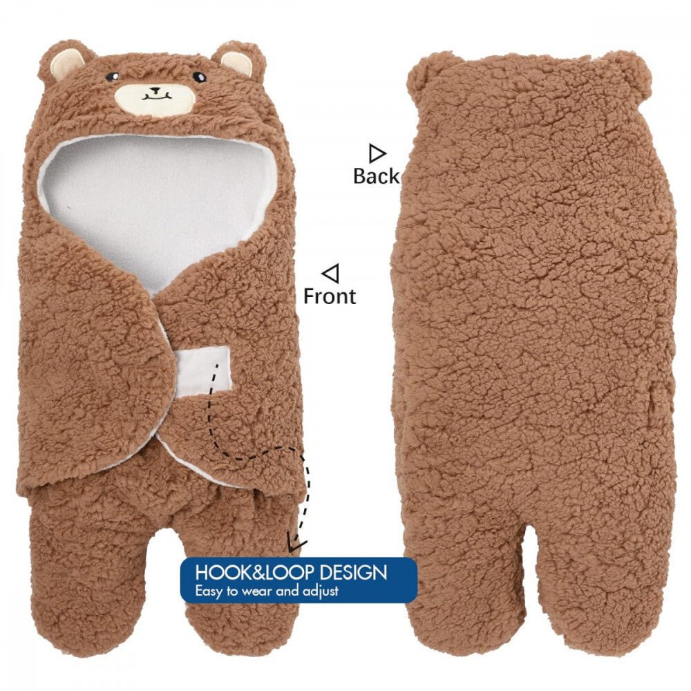 Soarwg Kids Babapólya 0 - 6 Hónapos Babáknak - Barna és Fehér, Puha, Meleg Pólya Újszülötteknek - BShopyX001RGM5ST_6