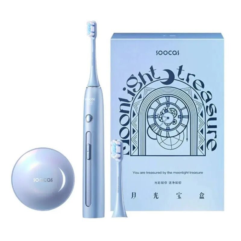 Soocas X3 Pro Elektromos Fogkefe – Érzékeny Fogakra is, UV Tok +1 Cserefej - Kék - BShopy6970237663856_0