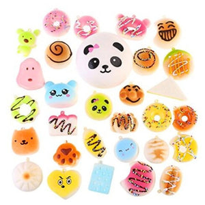 Squishy 30 db - os Stresszoldó Plüssfigura Csomag - Kulcstartóra, Táskára Rögzíthető - BShopy