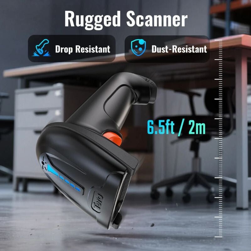 Tera 5100 Lézeres 1D Vezeték Nélküli Vonalkódolvasó – USB, Nagy Hatótáv, Strapabíró Kialakítás - Fekete - BShopy