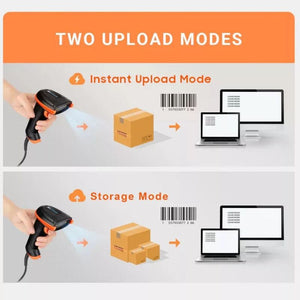 Tera L5100Y EU Vezetékes 1D Vonalkódolvasó – USB Csatlakozás, Plug & Play, Ütésálló Kialakítás - Narancssárga - BShopy