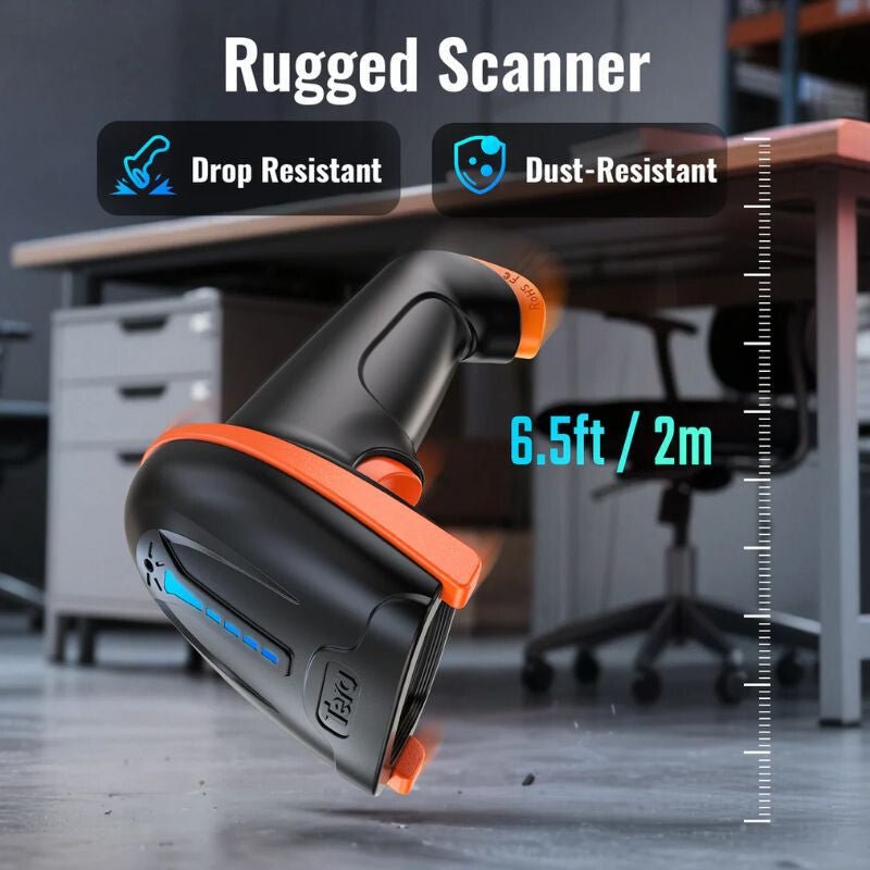 Tera L5100Y EU Vezetékes 1D Vonalkódolvasó – USB Csatlakozás, Plug & Play, Ütésálló Kialakítás - Narancssárga - BShopy