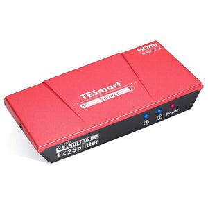 TESmart HDMI Splitter – 1x2 (1 bemenet 2 kimenet), 4K@60Hz, EDID, CEC, HDCP 2.2 - BShopy