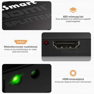 TESmart HDMI Splitter 1x2 – 4K@30Hz Ultra HD, HDMI Elosztó TV - hez, konzolhoz - BShopy