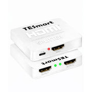 TESmart HDMI Splitter 1x2 – 4K@60Hz HDMI 2.0 Verteiler, Spiegelbildanzeige – Weiß