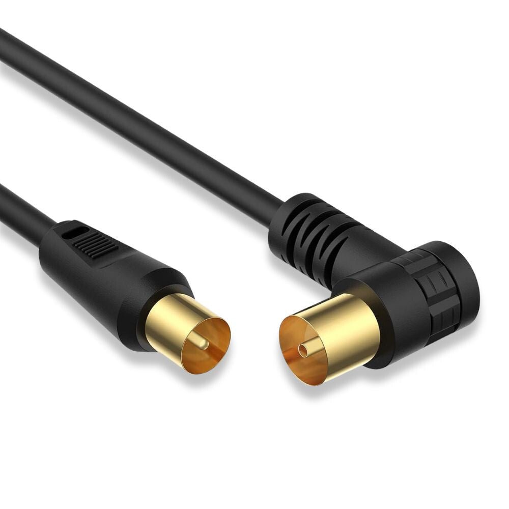 TESmart Koaxiális TV / SAT Kábel – Anya–Apa, 90° - os Csatlakozóval (Apa), RG59, Aranyozott, 75 Ohm, 7.5 m - BShopy7.5m90° csatlakozóanya apa koax kábelX001A72RS3_0