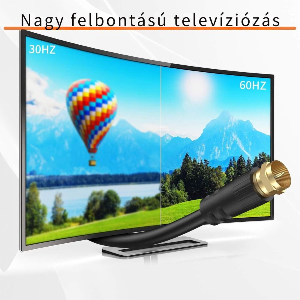 TESmart Koaxiális TV / SAT Kábel – Apa–Apa Csatlakozó, RG59, Aranyozott, 75 Ohm, 5 m - BShopy5m75 Ohmapa apa koax kábelX001A5ECFB_3
