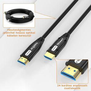 TESmart Optikai HDMI Kábel 15 m – 18 Gbps, 4K@60Hz, HDR, 4:4:4, HDCP 2.2 - BShopy