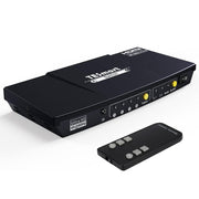 TESmart UHD HDMI Switch – 4x1 (4 Eingänge 1 Ausgang), 4K@60Hz, HDR10, Dolby Vision, S/PDIF, CEC, mit Audioausgang (Schwarz)