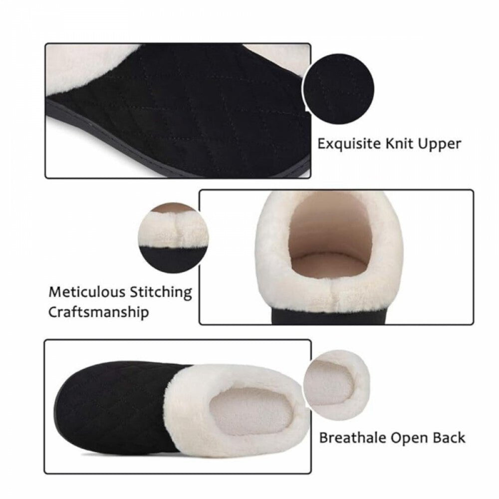ULTRAIDEAS Memóriahabos Téli Mamusz 38–47 Méretben - Fekete - BShopy38 - 39 méretcsúszásgátló talpfekete mamuszX00132PUGB_2