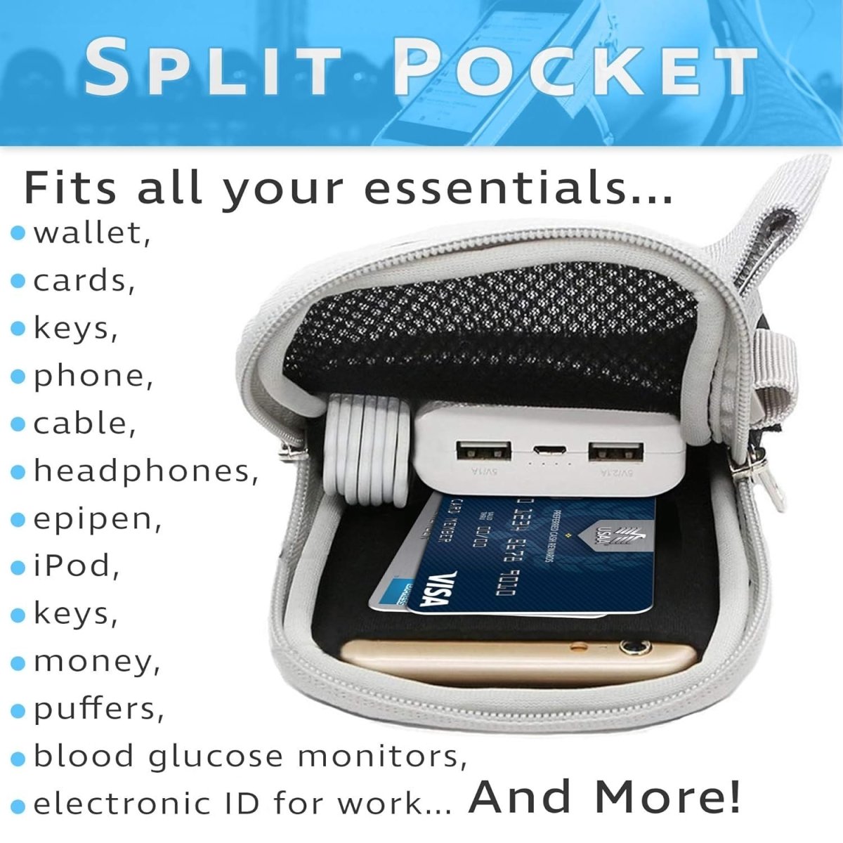 Univerzális Sport Telefontartó Karpánt – Érintőképernyő - barát Karra Rögzíthető Tok - BShopy