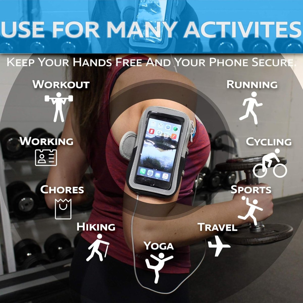 Univerzális Sport Telefontartó Karpánt – Érintőképernyő - barát Karra Rögzíthető Tok - BShopy