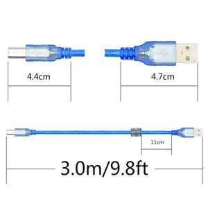 USB - B Nyomtatókábel 3m - USB 2.0, Nyomtató és Szkenner Csatlakozókábel - BShopy