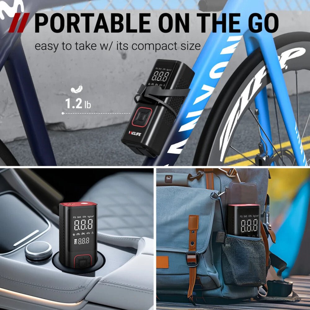 VacLife Vezetéknélküli Kerékfelfújó Hordozható Légkompresszor (VL7008) - BShopyautó kerék pumpahordozható gumiabroncs pumpahordozható légpumpaX001YG6C6X_8