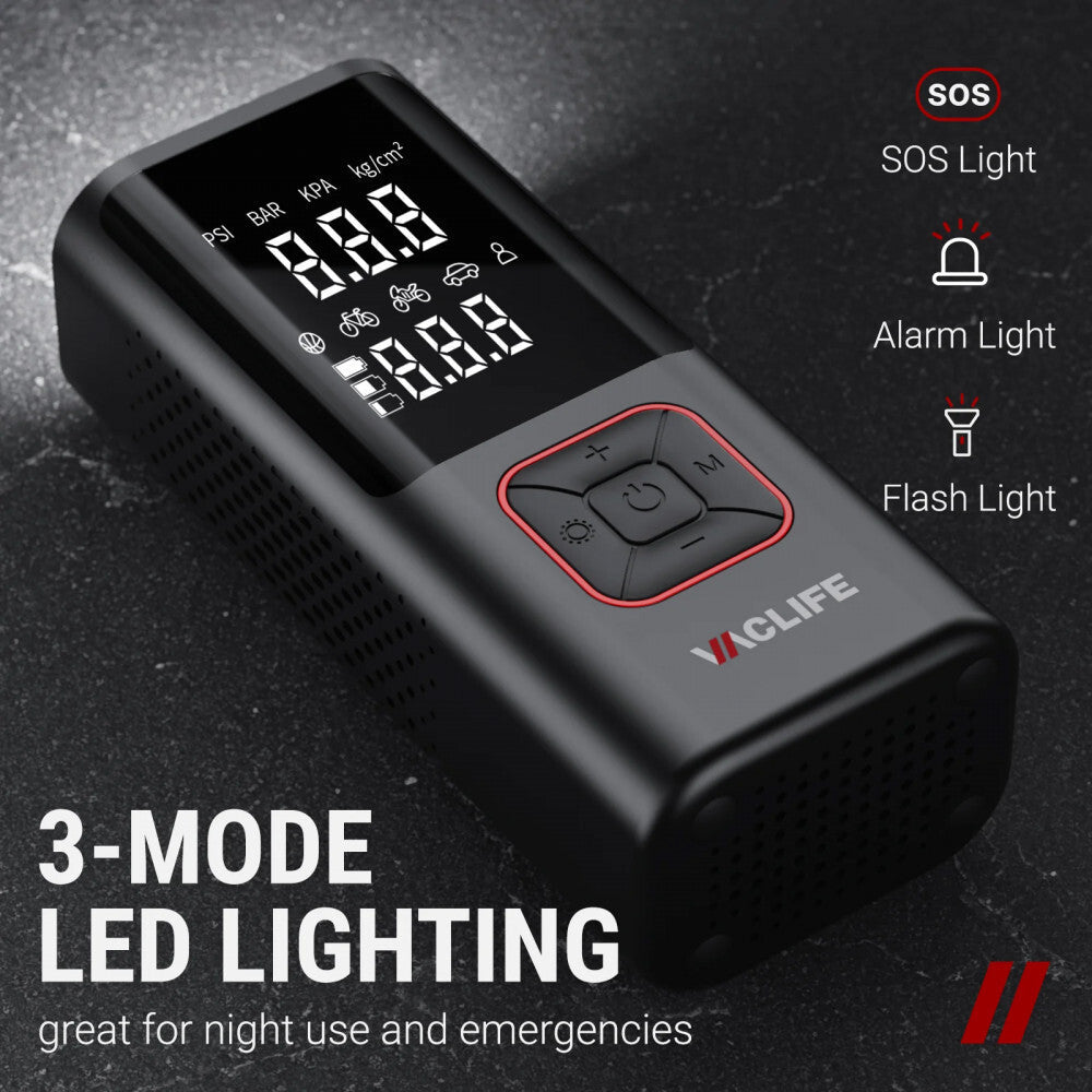 VacLife Vezetéknélküli Kerékfelfújó Hordozható Légkompresszor (VL7008) - BShopyautó kerék pumpahordozható gumiabroncs pumpahordozható légpumpaX001YG6C6X_5