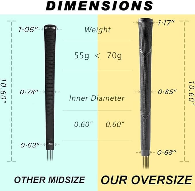 Yamato Jumbo Golfütő Markolat Szett 13db Fekete - BShopy