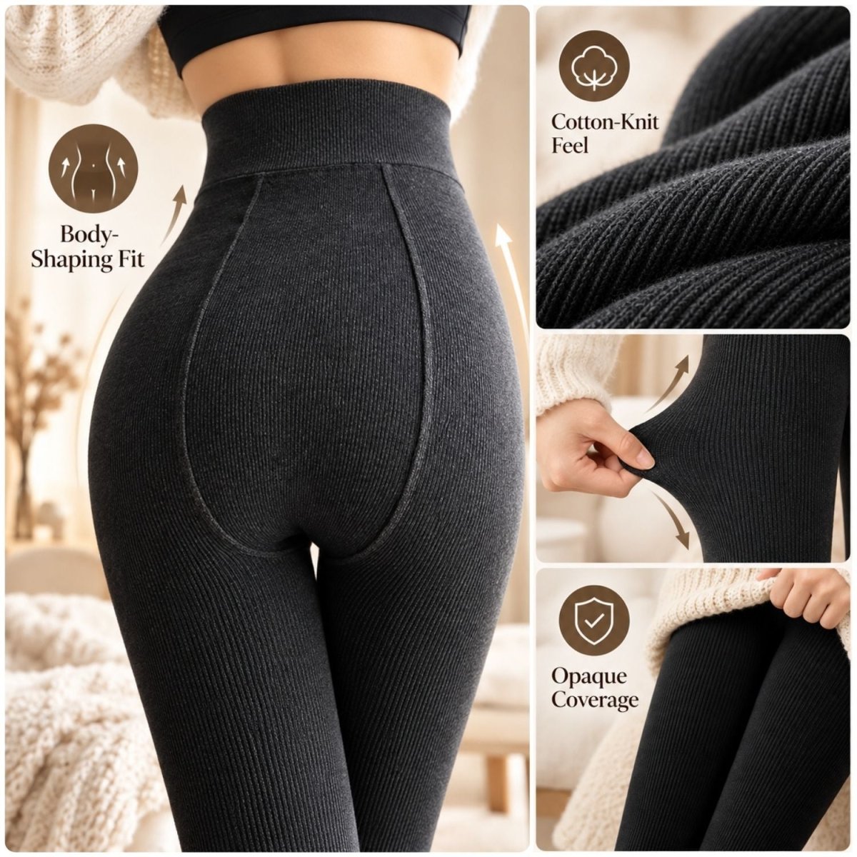 Yulaixuan Damen-Strumpfhose – 2er-Set (Schwarz und Grau), bequem und elegant-BShopy