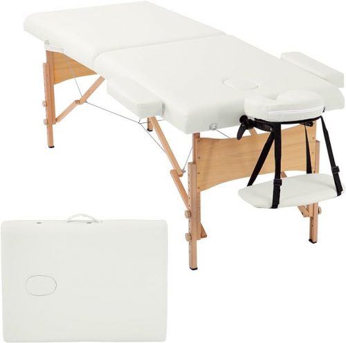 Professionelles klappbares Massagebett (Creme)