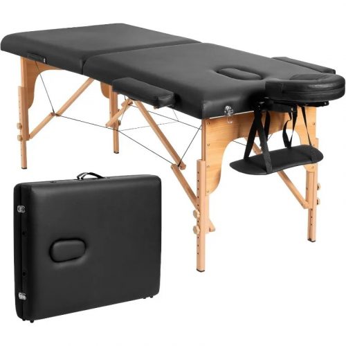 Professionelles klappbares Massagebett (Schwarz)