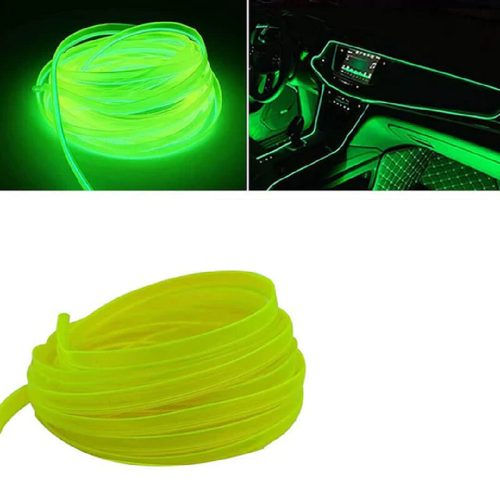 OneLED Auto-LED-Streifen, schneidbares LED-Licht, mit Ladegerät für Zigarettenanzünder, 2m (Phosphoreszierendes Grün)