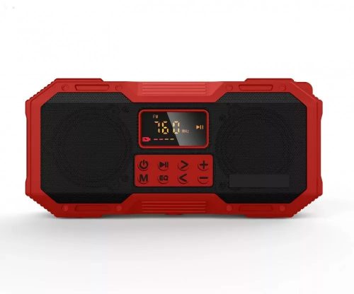 Kayinow Multifunktionales Campingradio mit SOS-Signal und Lampe (rot)