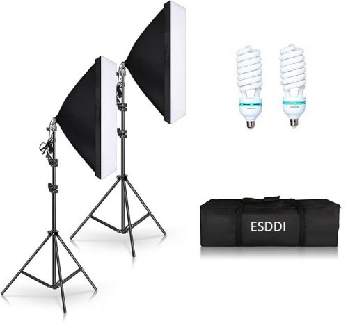 ESDDI PS-025 Softbox-Beleuchtungsstudio-Lichtset 50x70cm