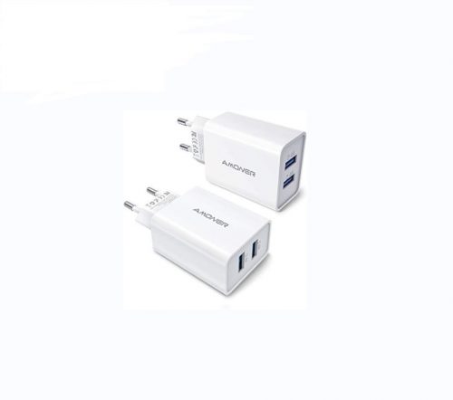 Amoner 24W 2 Port USB-Ladeadapter 2 Stück (weiß)