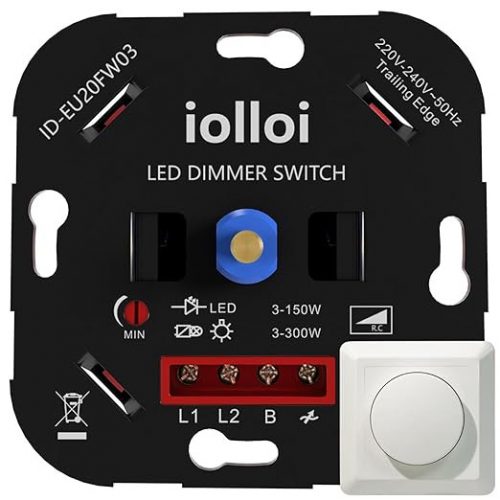 Iolloi Rotary, integrierter Dimmerschalter für dimmbare LEDs 150 W