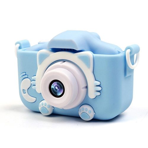Bshop Digitalkamera für Kinder (Blau, Katze)