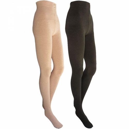 Yulaxiuan Damenstrumpfhose 2 Stück (Beige-Grau)