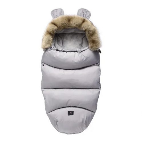 Warmer Babyschlafsack für Kinderwagen (grau)