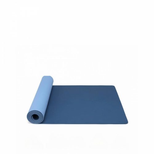 Umweltfreundliche TPE 6 mm Yogamatte mit Tasche 183 x 66 cm (blau-dunkelblau)