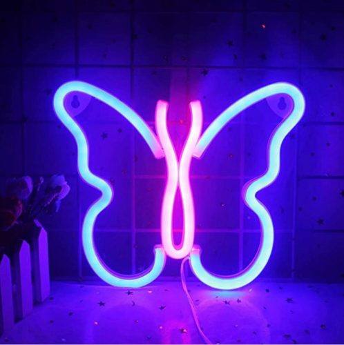Wanxing schmetterlingsförmige LED-Neonbeleuchtung, 23 x 19 cm