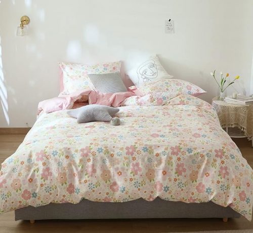 GETIYA Bettbezug mit Blumenmuster, 135 x 200 cm