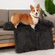 Jollywoods Sofa-Schutz-Hundebett für kleine und mittelgroße Hunde, Schwarz, S(75 x 95 x 15 cm)